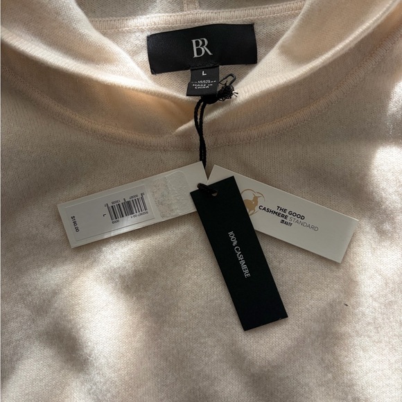 Banana Republic Men's Ivory Cashmere Crewneck Sweater